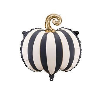 Imagen de Globo Calabaza Blanca y Negra Pequeña Foil (39cm x 38cm)