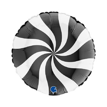 Imagen de Globo Caramelo Blanco y Negro Foil (45cm)