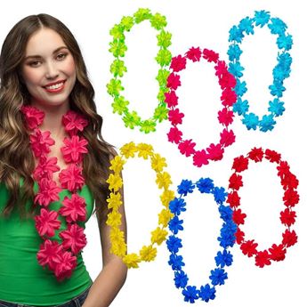 Imagen de Collar Lei Colores Liso Surtido Tela (1 unidad)