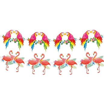 Imagen de Guirnaldas Tropical Papagayos y Flamencos (2 unidades)