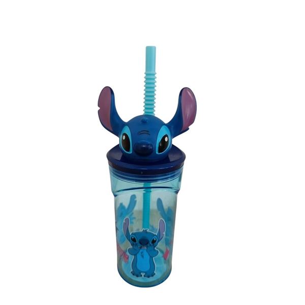 Imagen de Vaso Stitch Azul Figurita 3D 360ml (1 unidad)