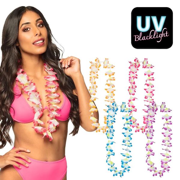 Imagen de Collar Lei Hawaiano Olulu Tela surtidos 