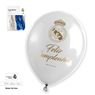 Picture of Globos Real Madrid “Feliz Cumpleaños” Blanco y Azul – Pack 6 Unidades