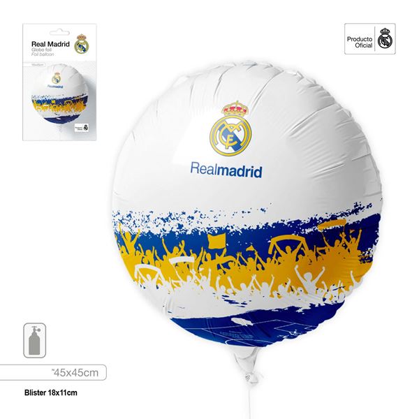 Picture of Globo Foil Redondo Real Madrid “Afición” 45 cm | Producto Oficial