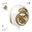 Imagen de Globo Foil Redondo Real Madrid – Líneas y Escudo Dorado | 45 cm | Producto Oficial