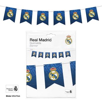 Imagen de Guirnalda Real Madrid Azul con Escudo | 12 piezas