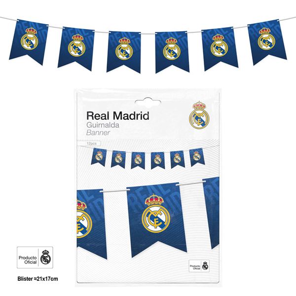 Picture of Guirnalda Real Madrid Azul con Escudo | 12 piezas