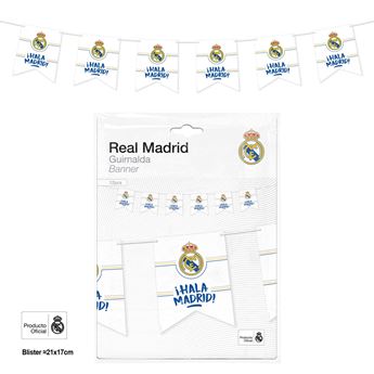 Imagen de Guirnalda Real Madrid “¡Hala Madrid!” | 12 banderines