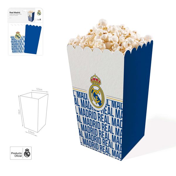 Picture of Caja para palomitas Real Madrid – escudo (3 uds)