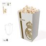 Picture of Caja para palomitas Real Madrid – líneas / escudo dorado (3 uds)