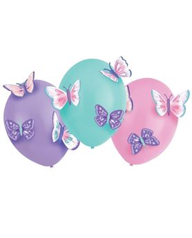 Picture of Globos Látex Con Mariposas De Papel (3)
