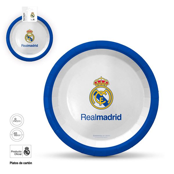 Imagen de Platos Real Madrid – Masterbrand (8 uds, 18 cm)