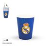 Imagens de Vasos Real Madrid Azul Marino – Escudo oficial (8 uds, 9×8 cm)