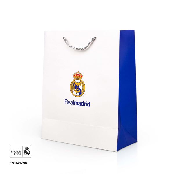 Imagen de Bolsa de Regalo Real Madrid Master Tamaño Mediano (26x12x32 cm)