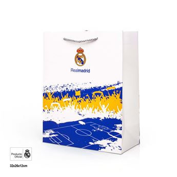 Picture of Bolsa regalo mediana Real Madrid "Afición" 26x12x32 cm | Diseño estadio y grada animada