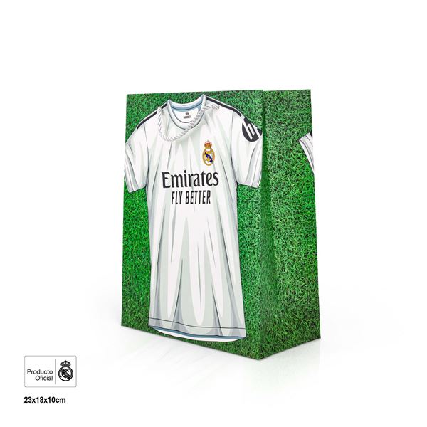 Imagen de Bolsa Regalo Camiseta Real Madrid – Tamaño Pequeño (18x10x23 cm)