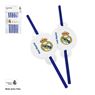 Imagen de Pajitas Real Madrid azules con escudo – Pack 6 unidades