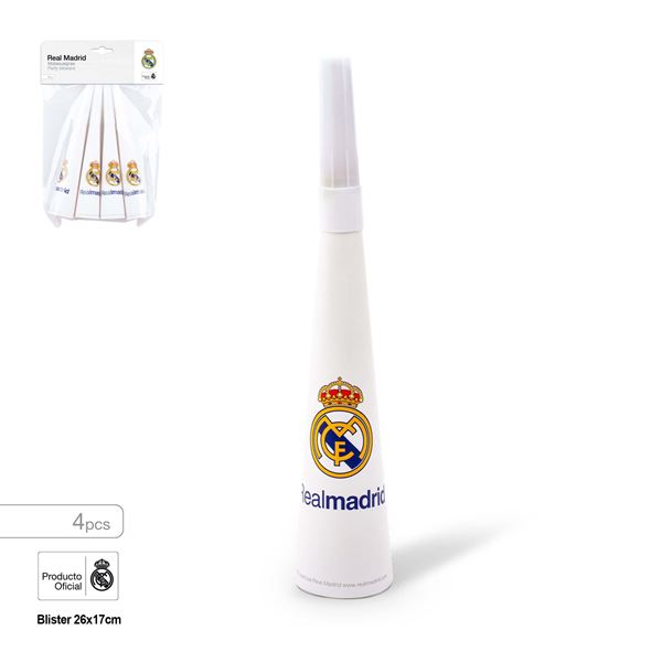 Imagen de Matasuegras Corneta Real Madrid – Diseño Clásico (6 uds)