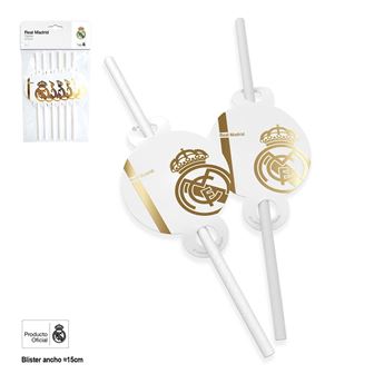 Picture of Pajitas Real Madrid escudo dorado – Pack 6 unidades