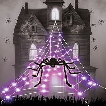 Picture of Telaraña LED Gigante con Araña (5m)
