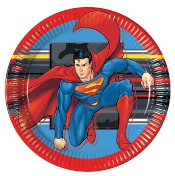 Imagens de Platos Superman Cartón 23cm (8uds)