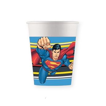 Picture of Vasos Superman cartón 200ml (8 unidades)