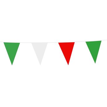 Imagens de Banderín Verde, Blanco y Rojo Plástico (10m)