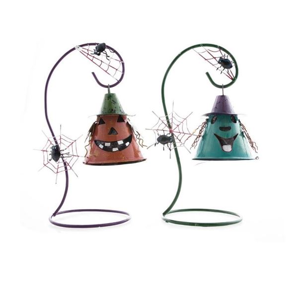 Imagens de Portavelas Halloween Infantil Surtido Metal 22cm