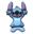 Imagen de Globo Stitch Grande Con Base Sin Helio (100cm x 73cm)