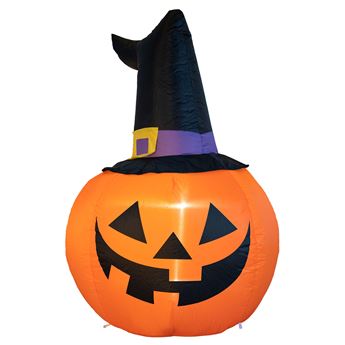 Picture of Calabaza Inflable con Sombrero de bruja (120cm)