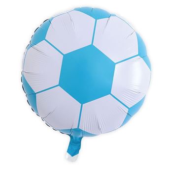 Picture of Globo Balón de Fútbol Azul y blanco Foil 45cm