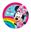 Imagen de Platos Minnie Mouse Arcoíris cartón 20cm (8 unidades)