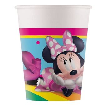 Imagens de Vasos Minnie Mouse Arcoíris cartón 200ml (8uds)