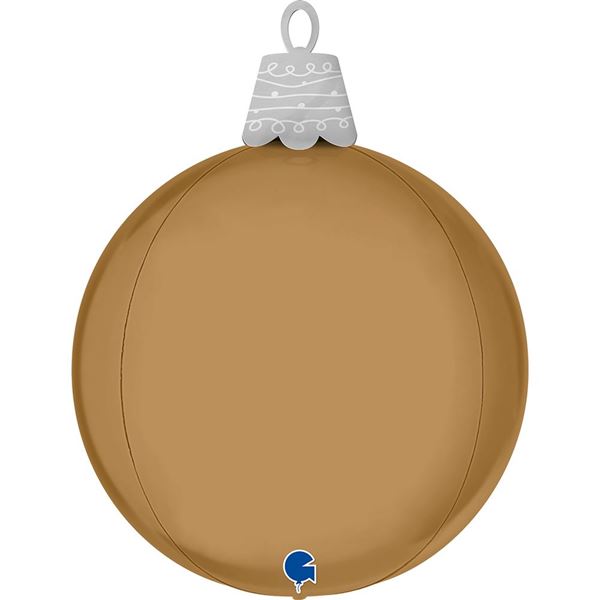 Imagen de Globo Bola Navideña Champán 4D (53cm)