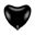 Picture of Globo Corazón Jumbo Negro 75cm x 70cm (1ud)