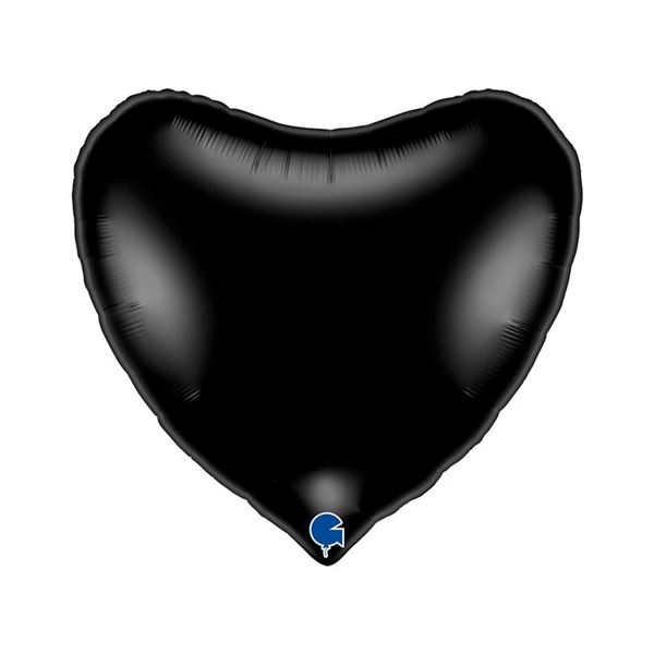 Imagen de Globo Corazón Negro Jumbo (75cm x 70cm)