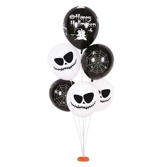 Imagens de Bouquet Globos Fantasmas y Arañas Halloween Látex (6 unidades)