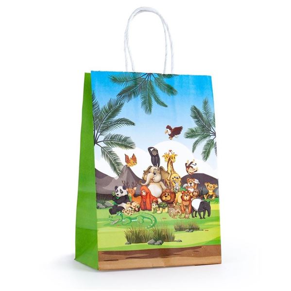 Imagen de Bolsa Regalo Cartón con Animales Divertidos (1ud)