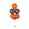 Imagen de Bouquet Globos Látex Calabazas y murciélagos Halloween (6uds)