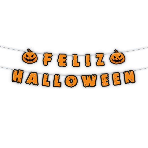 Picture of Guirnalda Feliz Halloween Calabazas cartón (4m)