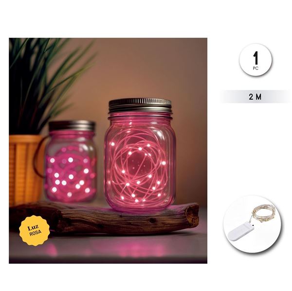 Imagen de Guirnalda Luces Led Rosa (2m)