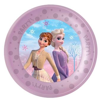 Imagen de Plato Frozen II Plástico Duro Reutilizable 21cm