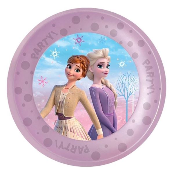 Imagen de Plato Frozen II Plástico Duro Reutilizable 21cm