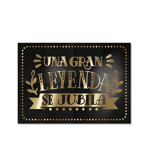 Imagen de Cartel Decorativo Una Gran Leyenda se jubila papel Grande (100cm x 70cm)