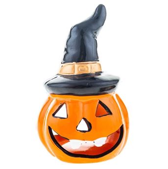 Imagens de Portavelas Calabaza Bruja 12cm