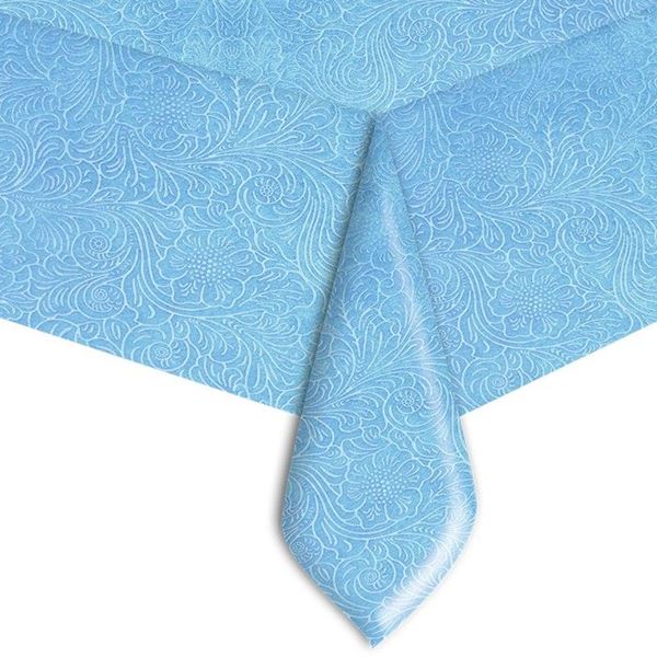 Imagen de Mantel Floral Celeste 160x260 cm TNT
