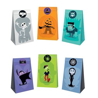 Picture of Bolsas Chuches Monstruos Halloween Surtido cartón (6 uds)