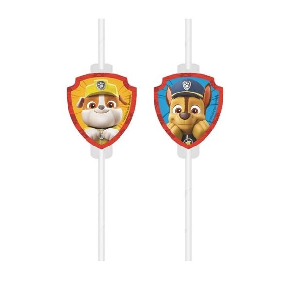 Imagens de Pajitas Patrulla Canina papel (4 unidades)