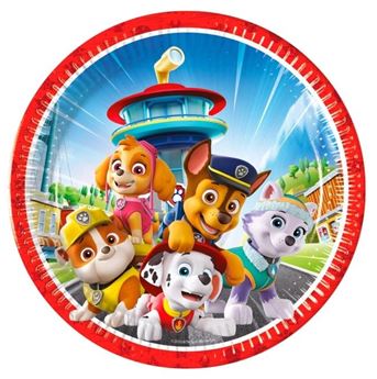 Imagens de Platos Patrulla Canina Cumpleaños cartón 23cm (8uds)