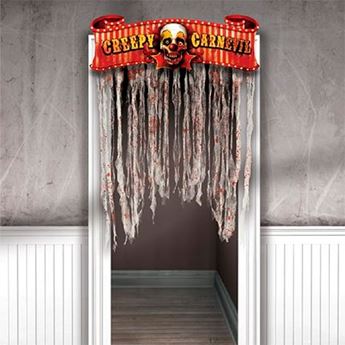 Imagens de Decoración de Puerta Creepy Carnival Circo (137cm x 96cm)